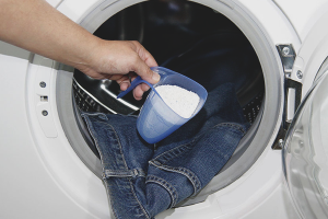 Jeans wassen in een wasmachine