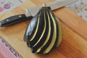 Afslanken van aubergines